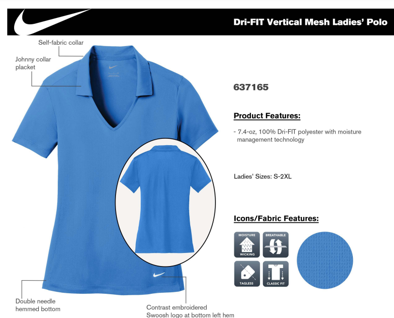 Nike Dri-FIT Verical Mesh Ladies' Polo