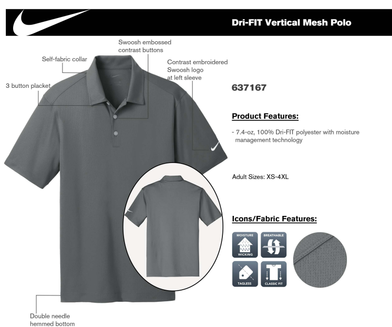 Nike Dri-FIT Vertical Mesh Mens' Polo